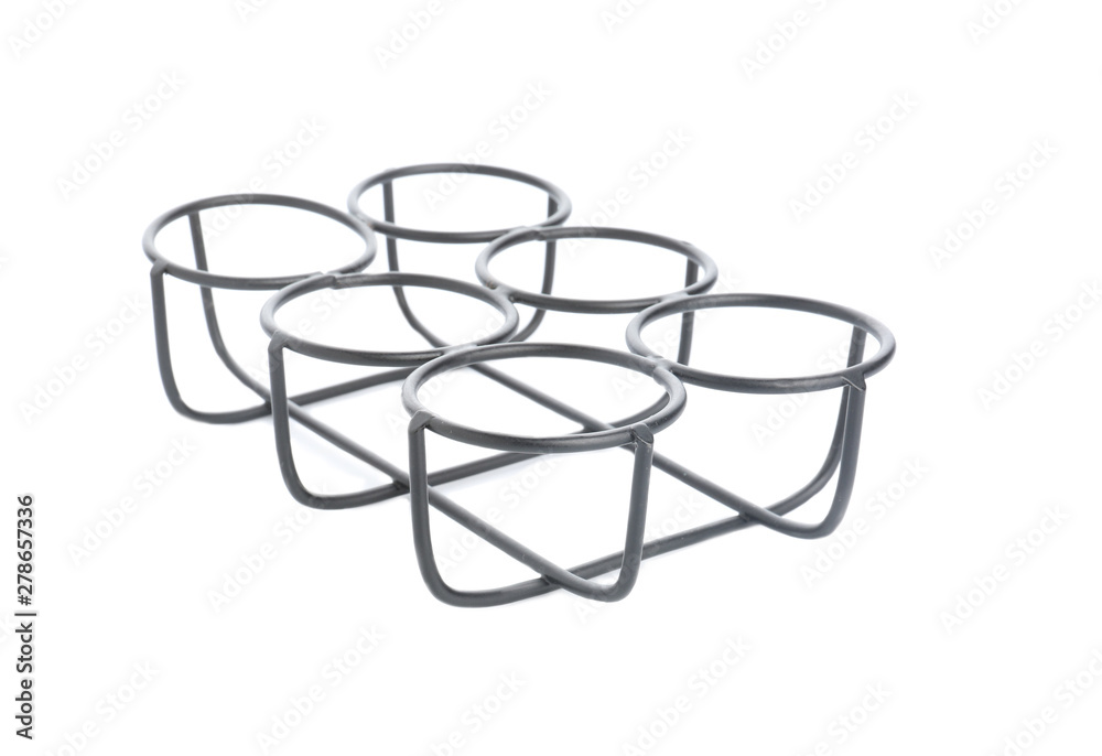 Eggs holder on white background