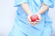 © amazing studio - Asian senior or elderly old lady woman patient holding red heart in her hand on bed in nursing hospital ward : healthy strong medical concept