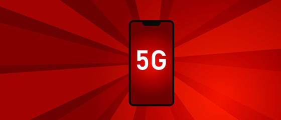 Fototapete - 5g phone technology revolution connect worldwide. smart and 5th generation network concept. fast int