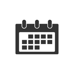 Leinwandbilder - Calendar icon template color editable. Calender on the wall symbol vector sign isolated on white background. Simple logo vector illustration for graphic and web design.
