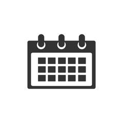 Poster - Calendar icon template color editable. Calender on the wall symbol vector sign isolated on white background. Simple logo vector illustration for graphic and web design.