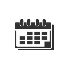 Poster - Calendar icon template color editable. Calender on the wall symbol vector sign isolated on white background. Simple logo vector illustration for graphic and web design.