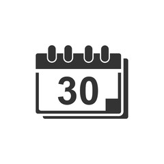 Poster - Calendar icon template color editable. Calender on the wall symbol vector sign isolated on white background. Simple logo vector illustration for graphic and web design.