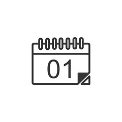 Poster - Calendar icon template color editable. Calender on the wall symbol vector sign isolated on white background. Simple logo vector illustration for graphic and web design.