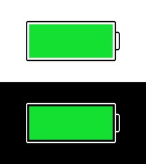 Aufkleber - Vector battery icon. Flat battery indicator.