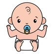 © Gstudio - cute little baby boy with pacifier character
