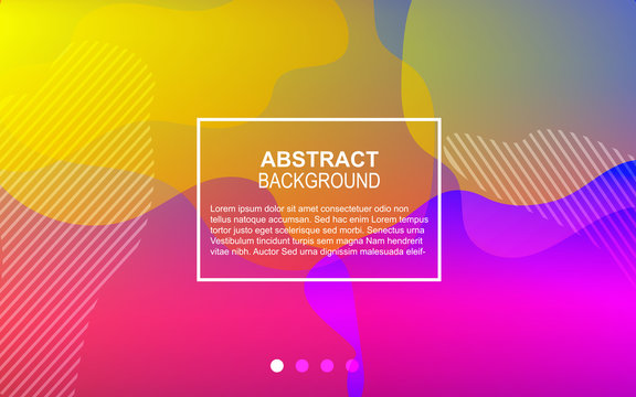 Colorful geometric background with Fluid shapes composition. Modern and minimal layout design template for use element poster, wallpaper, flyer, magazine, journal