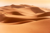 Beautiful sand dunes in the Sahara desert.