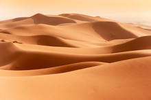 Beautiful Sand Dunes In The Sahara Desert.