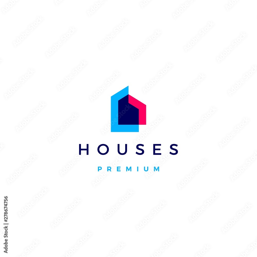 Vector de Stock house home architect mortgage facade logo vector icon ...