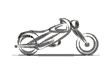 © Redshinestudio - Motor Bike icon vector line art design. Vector illustration.
