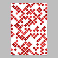 Poster - Red abstract diagonal rounded square pattern page background