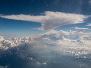 Wall Mural - Above the  clouds aerial view