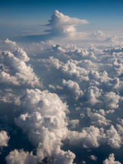 Wall Mural - Above the  clouds aerial view