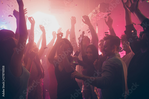 Fotografía Company of nice attractive lovely stylish cheerful cheery positive carefree guys
