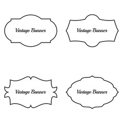 Wall Mural - Set of vintage vector frames. Old fashion banners on white background.