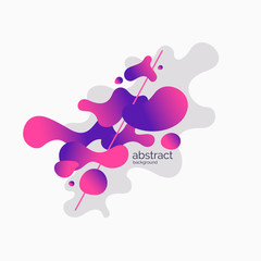 Poster - bright poster with dynamic waves. vector illustration in minimal style