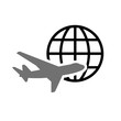 Globaler Flugverkehr - symbol icon