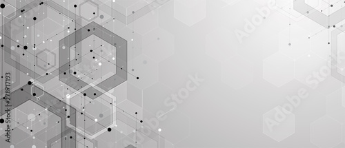 Fotografía Abstract hexagon background