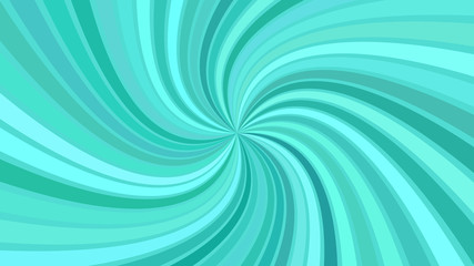 Poster - Turquoise abstract psychedelic striped spiral background design - vector illustration from curved rays