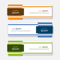 Wall Mural - set of abstract design banner template.