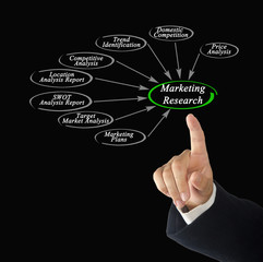 Wall Mural - Eight components of  Marketing Research