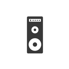 Aufkleber - Speaker icon template color editable. Sound symbol vector sign isolated on white background. Simple logo vector illustration for graphic and web design.