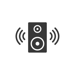Poster - Speaker icon template color editable. Sound symbol vector sign isolated on white background. Simple logo vector illustration for graphic and web design.