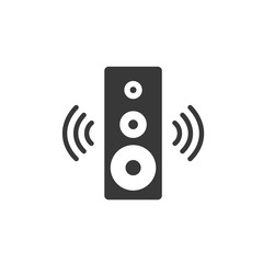 Leinwandbilder - Speaker icon template color editable. Sound symbol vector sign isolated on white background. Simple logo vector illustration for graphic and web design.
