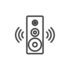 Poster - Speaker icon template color editable. Sound symbol vector sign isolated on white background. Simple logo vector illustration for graphic and web design.