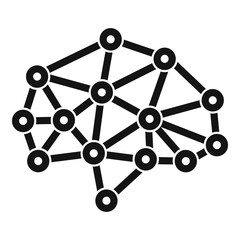 Poster - Ai neuron brain icon. Simple illustration of ai neuron brain vector icon for web design isolated on white background