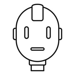 Poster - head robot icon. outline head robot vector icon for web design isolated on white background