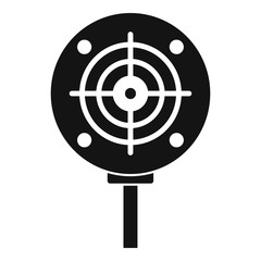 Canvas Print - Shooting target icon. Simple illustration of shooting target vector icon for web design isolated on white background