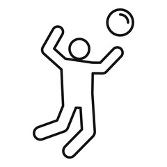 Poster - volleyball icon. outline volleyball vector icon for web design isolated on white background