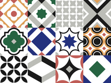 Seamless Tile Pattern. Vintage Decorative Design Elements. Azulejo Vector Template.