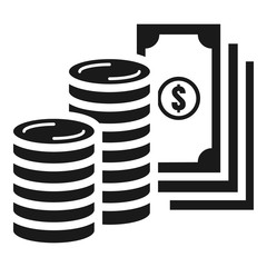 Poster - Dollar money coin icon. Simple illustration of dollar money coin vector icon for web design isolated on white background