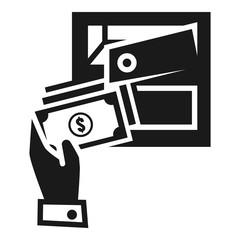 Poster - Put money deposit safe icon. Simple illustration of put money deposit safe vector icon for web design isolated on white background