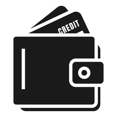 Poster - Wallet money icon. Simple illustration of wallet money vector icon for web design isolated on white background