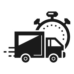 Poster - Fast parcel delivery icon. Simple illustration of fast parcel delivery vector icon for web design isolated on white background