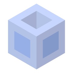 Poster - Wifi cube icon. Isometric of wifi cube vector icon for web design isolated on white background