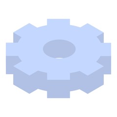 Poster - Cog wheel icon. Isometric of cog wheel vector icon for web design isolated on white background