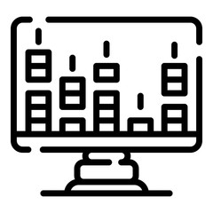 Poster - audio frequency monitor icon. outline audio frequency monitor vector icon for web design isolated on