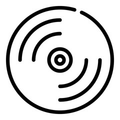 Poster - Compact disk icon. Outline compact disk vector icon for web design isolated on white background