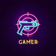 Sticker - Gamer Neon Label