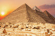 Three most famous pyramids of Giza, Egypt