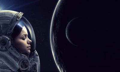 Wall Mural - exploring outer space. mixed media