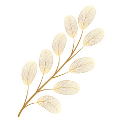 Wall Mural - branch with leaves isolated. vector illustration.