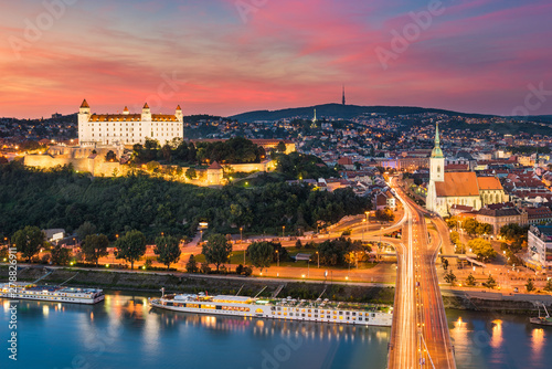 Skyline of Bratislava, Slovakia Canvas Print