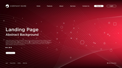 Abstract modern graphic element. Dynamical colored forms and waves. Gradient abstract banner with flowing liquid shapes. Template for the design of a website landing page or background.