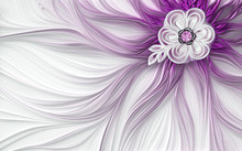 3d Mural Wallpaper Decoration Abstract Fractal Fantastic Flower Background